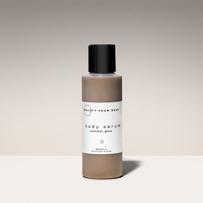 Beauty From Bees Body Serum Summer Glow 120ml brown bottle with black cap