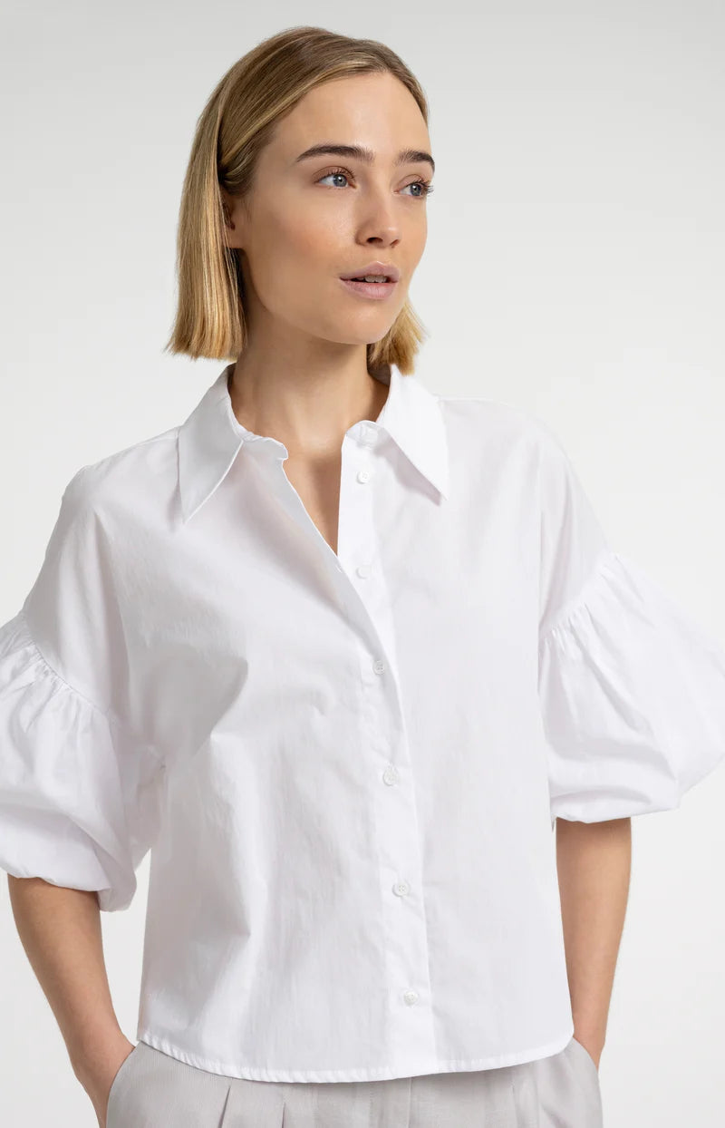 BLOUSE W BALLOON SLEEVES