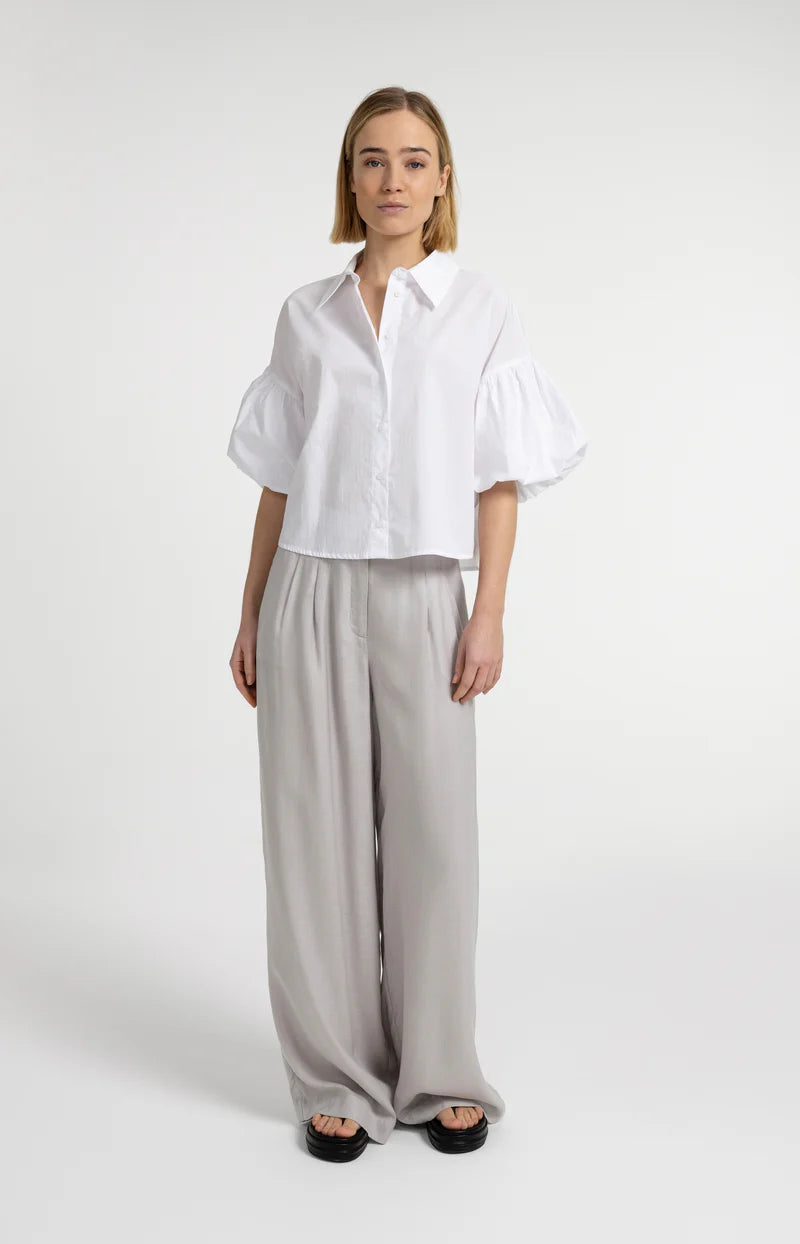 BLOUSE W BALLOON SLEEVES