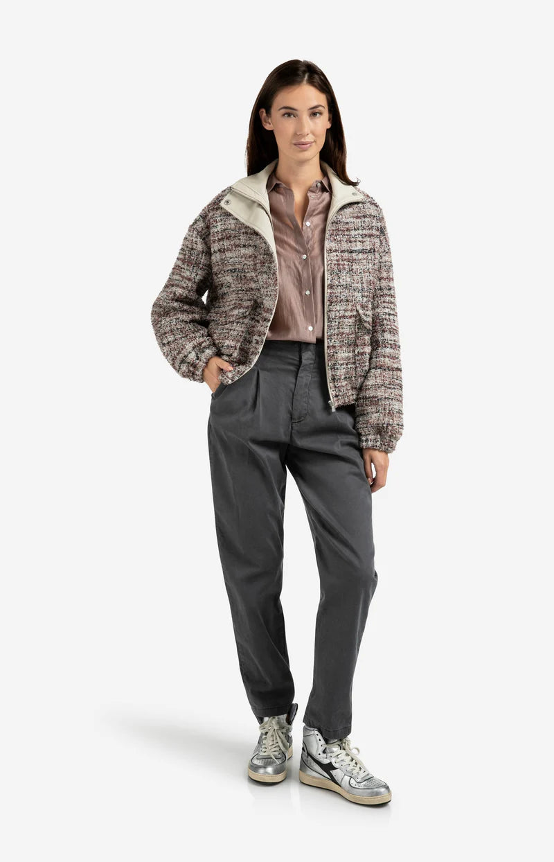 BOUCLE JACKET WITH FRINGES