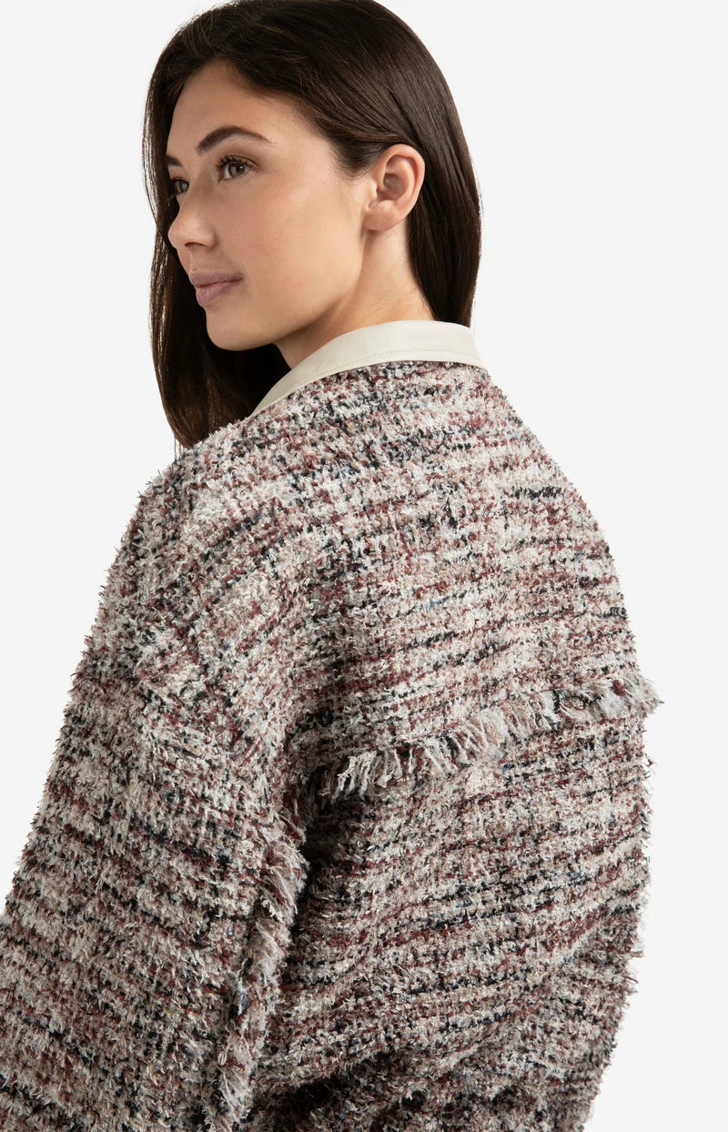 BOUCLE JACKET WITH FRINGES