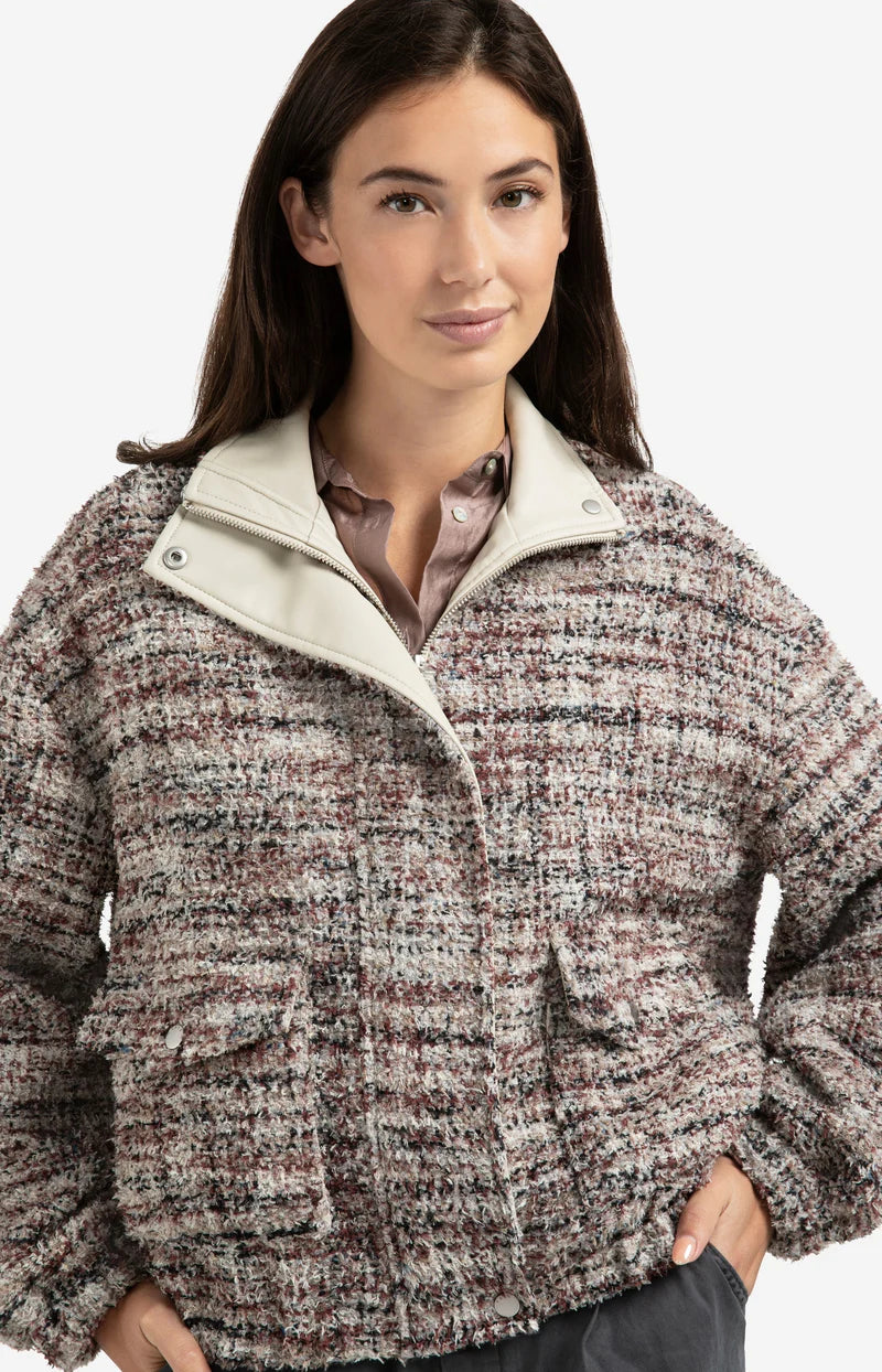 BOUCLE JACKET WITH FRINGES