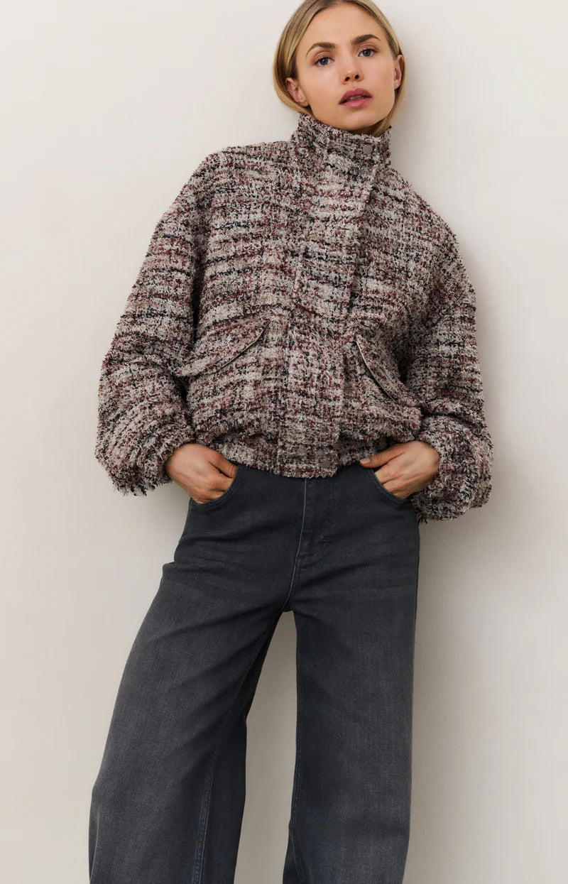 BOUCLE JACKET WITH FRINGES