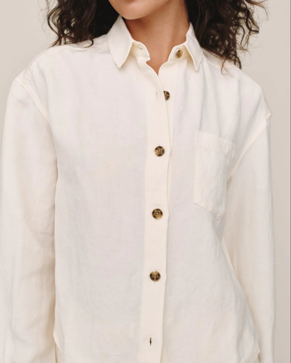 BOXY SHIRT SAND STONE