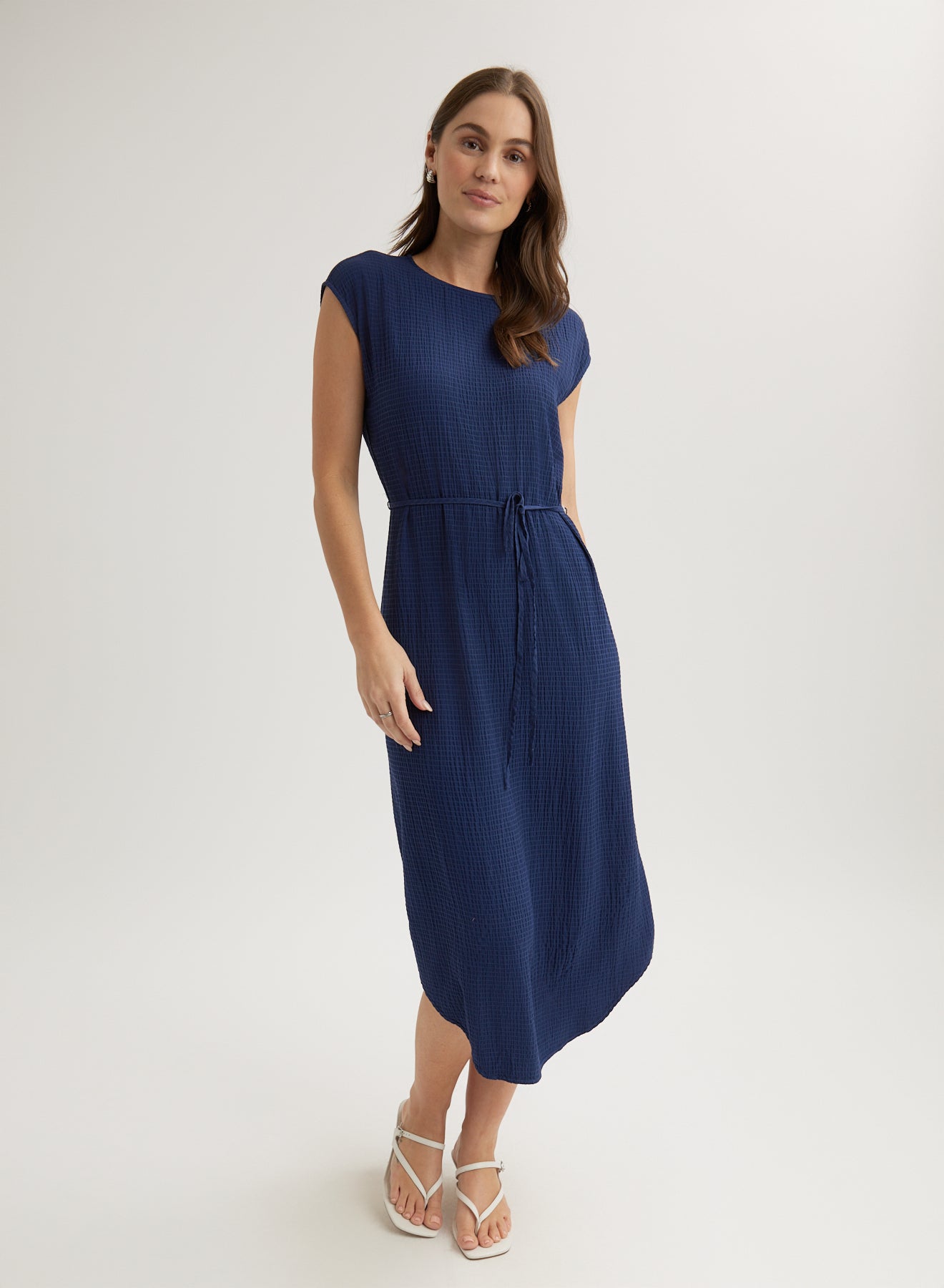 CAP SLEEVE MIDI DRESS