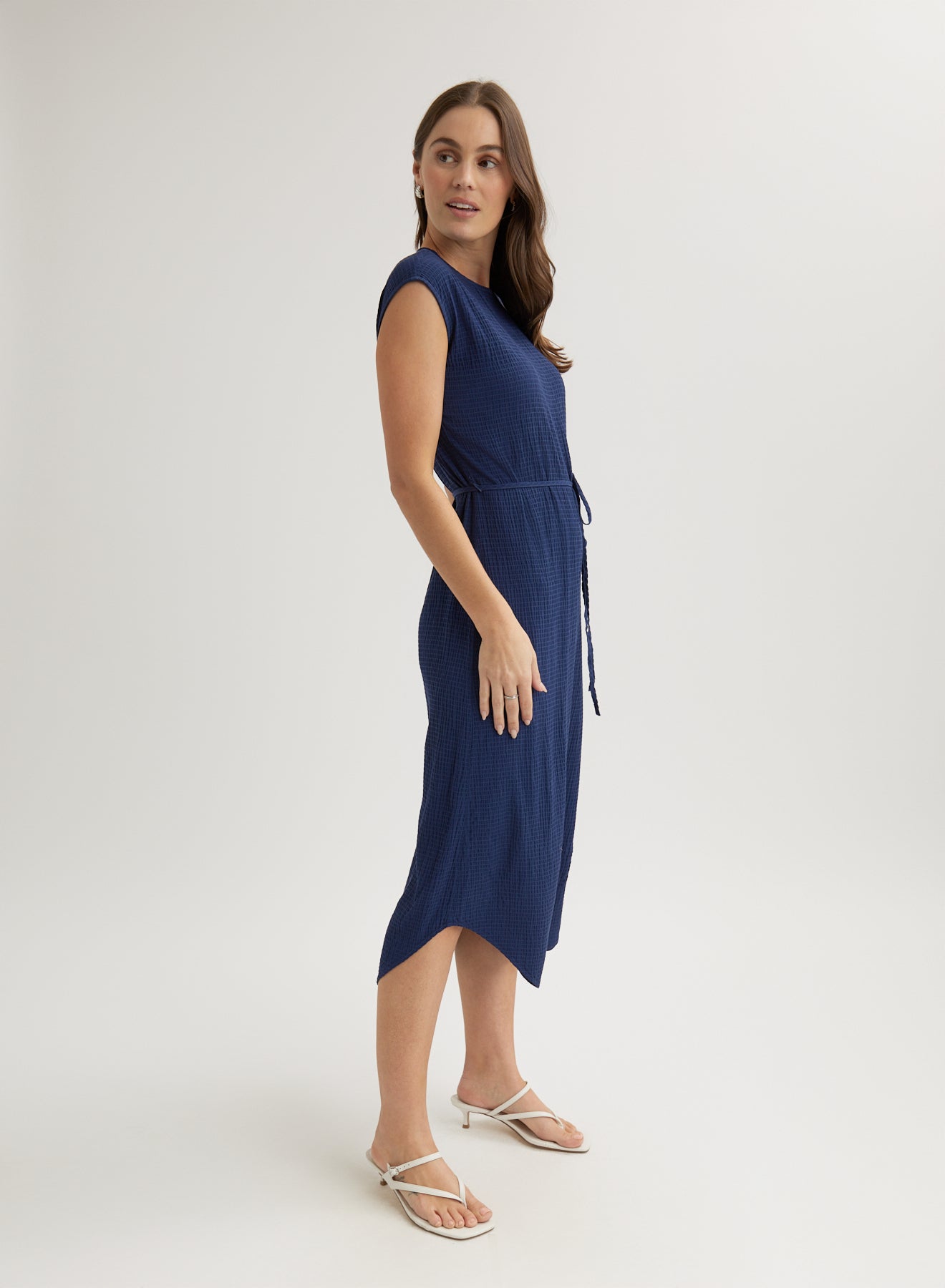 CAP SLEEVE MIDI DRESS