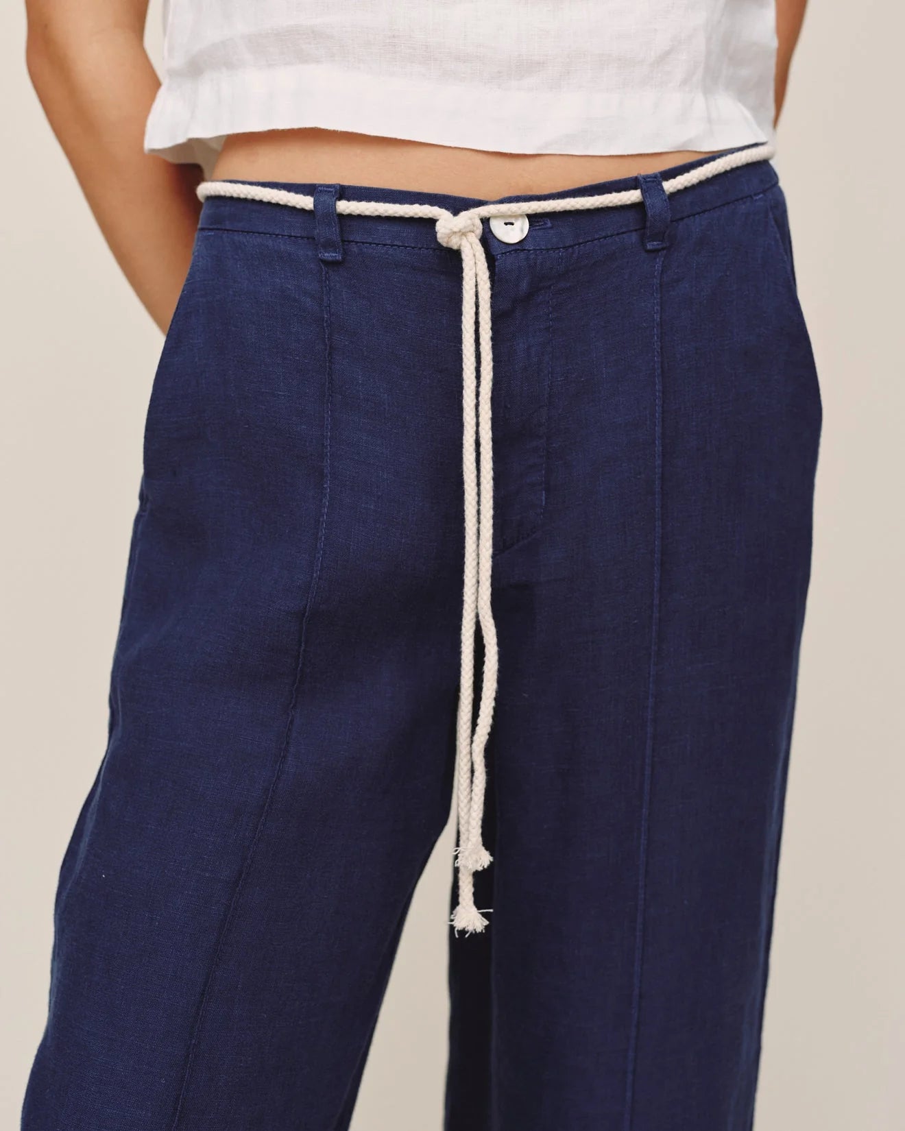 CLEAN WAIST PINTUCK WIDE LEG
