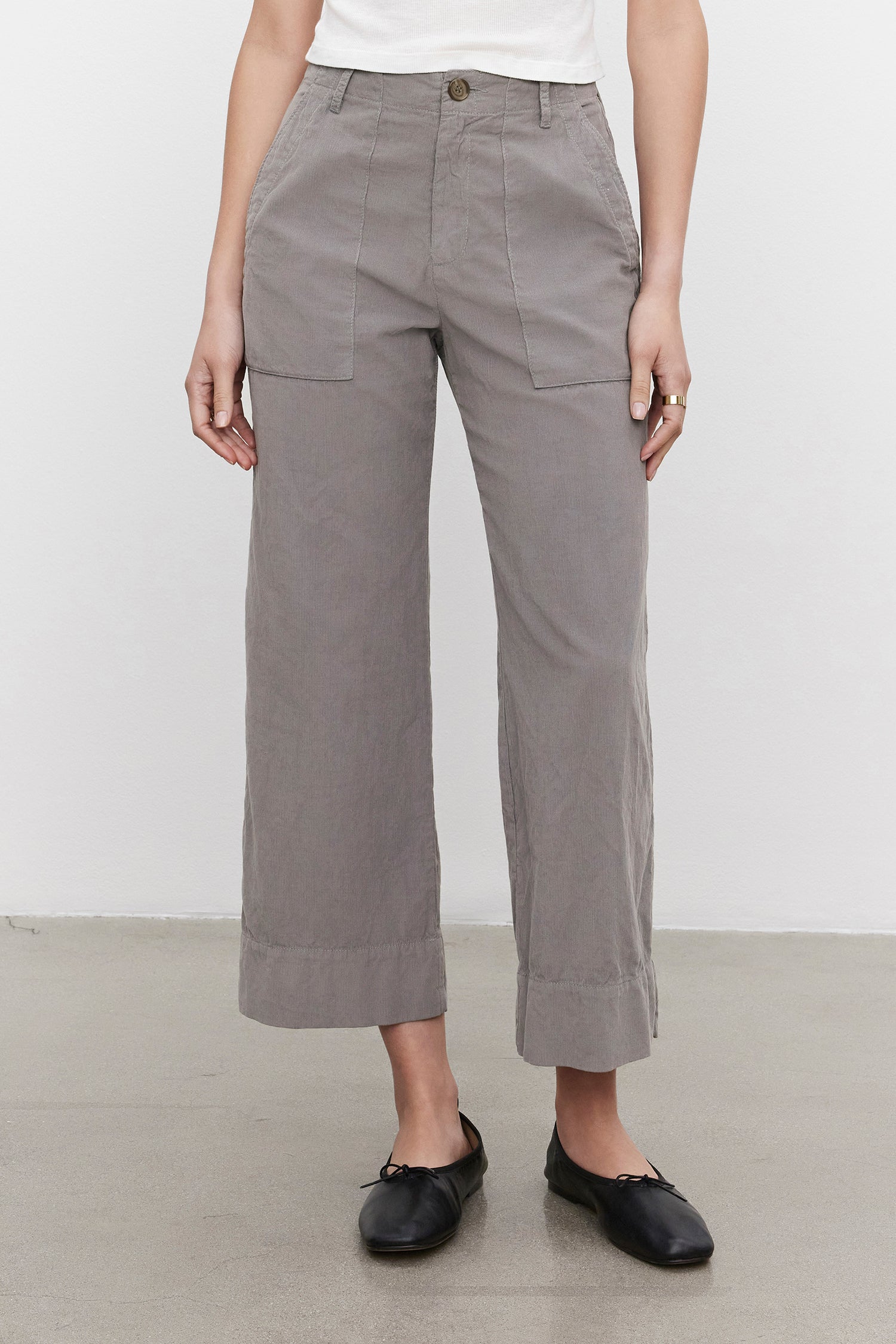 VERA COTTON CORDUROY CROPPED PANT