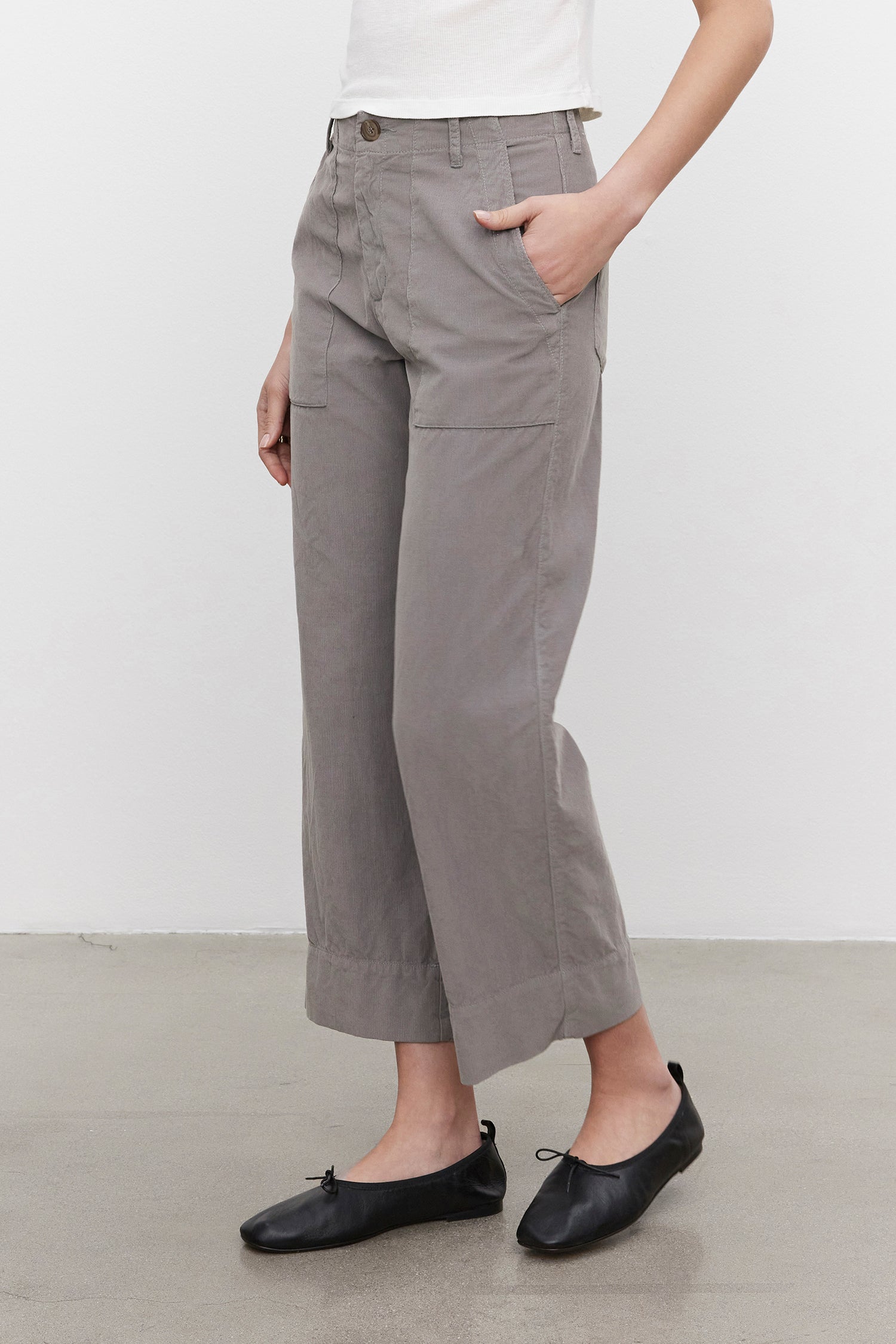 VERA COTTON CORDUROY CROPPED PANT