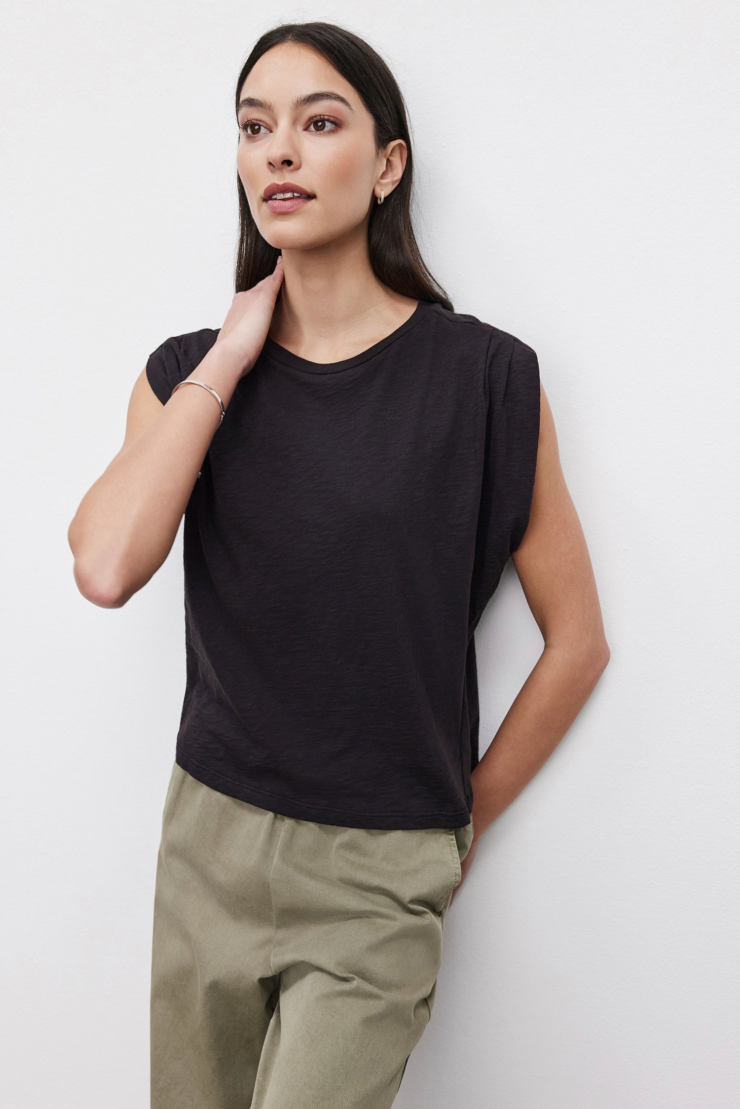 CECILE COTTON SLUB SLEEVELESS TOP