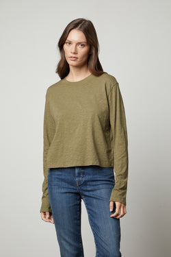 HEATHER COTTON SLUB L/S