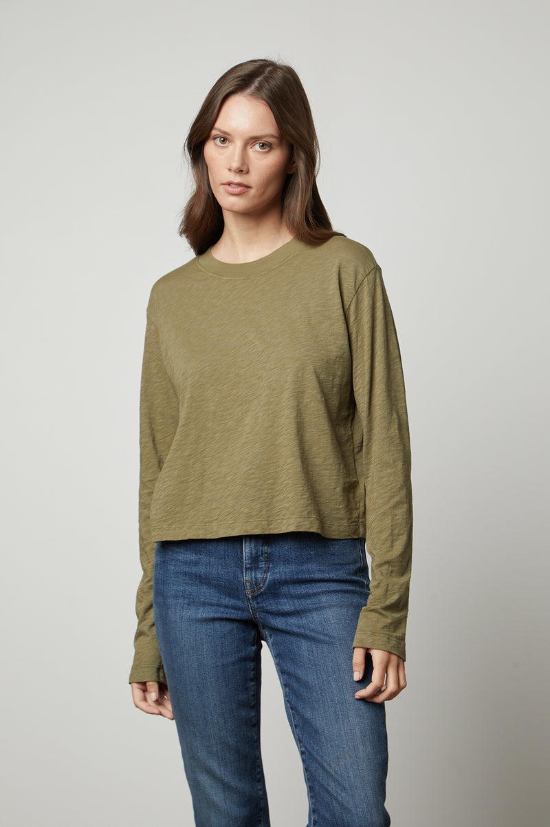 HEATHER COTTON SLUB L/S