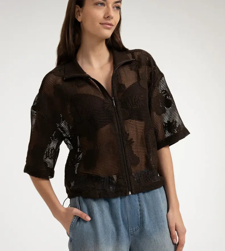 JACKET IN CROCHET STYLE