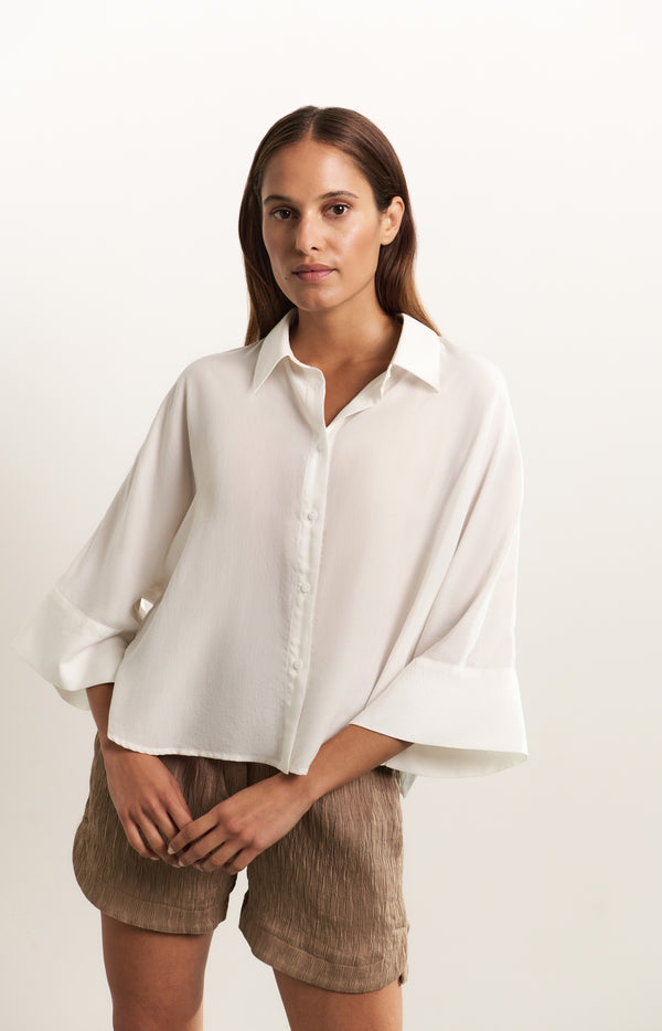 CROPPED LOOSE FIT BLOUSE