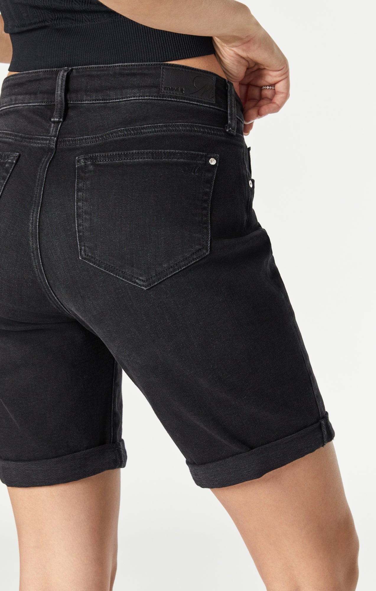 ALEXIS SMOKE VINTAGE DENIM SHORTS