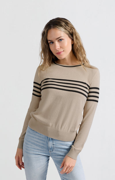 FINE KNIT STRIPE SWEATER