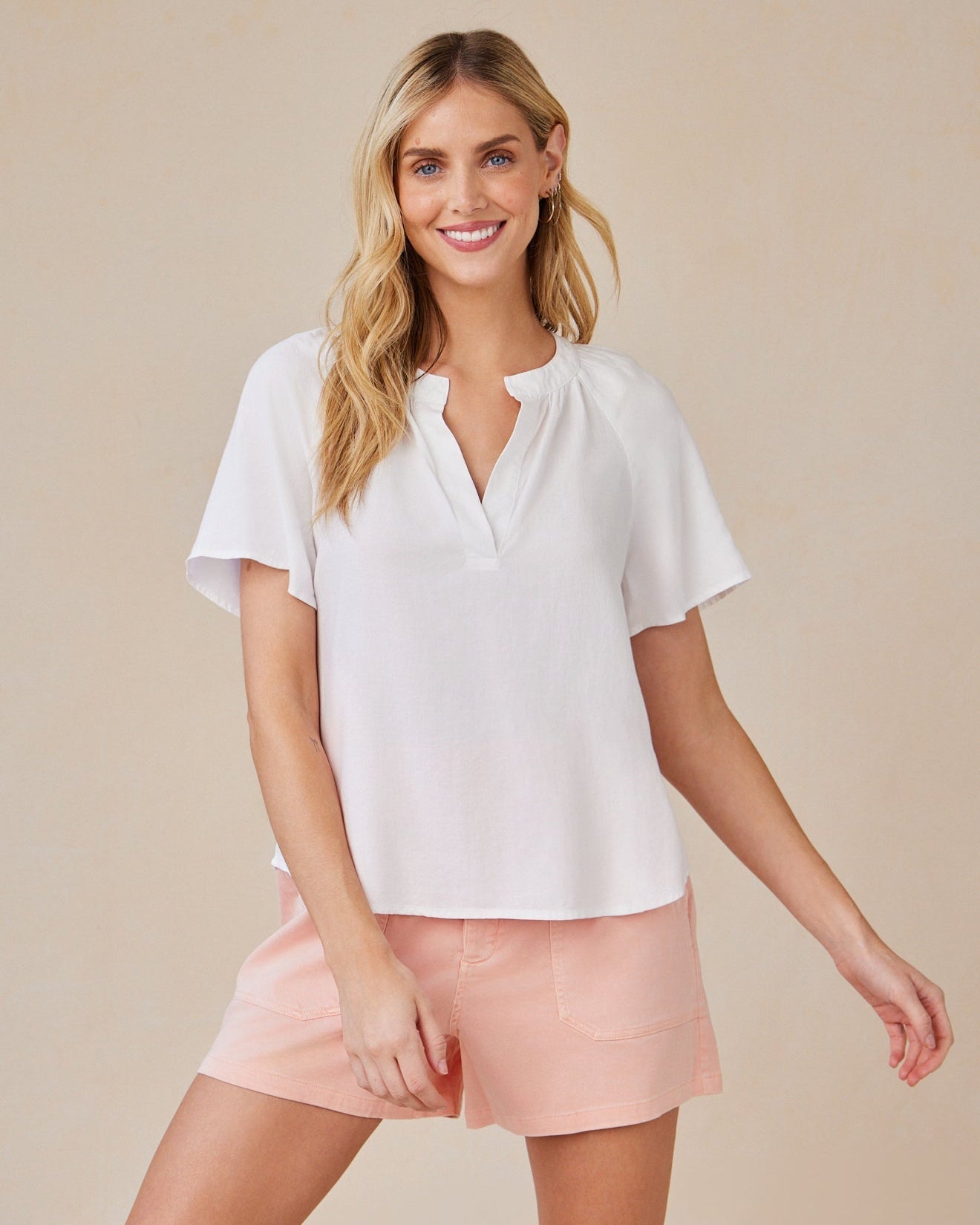 FLOWY SHORT SLEEVE PULLOVER