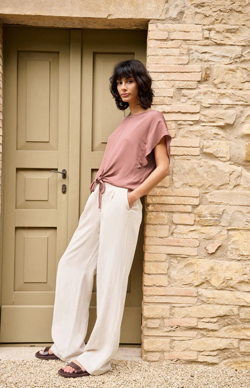 FLOWY KNOTTED TOP W ELASTIC
