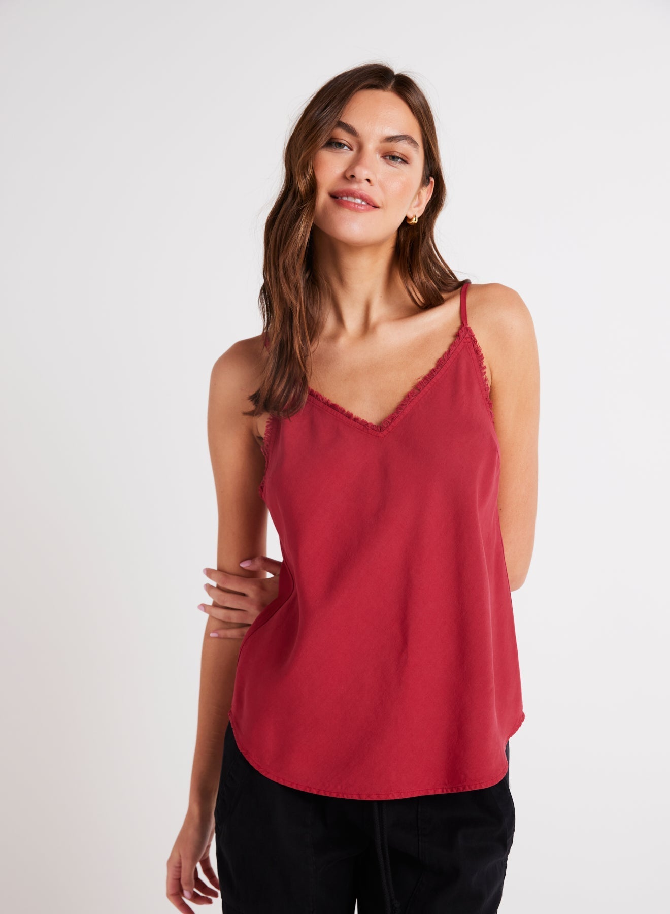 FRAYED TENCEL CAMI