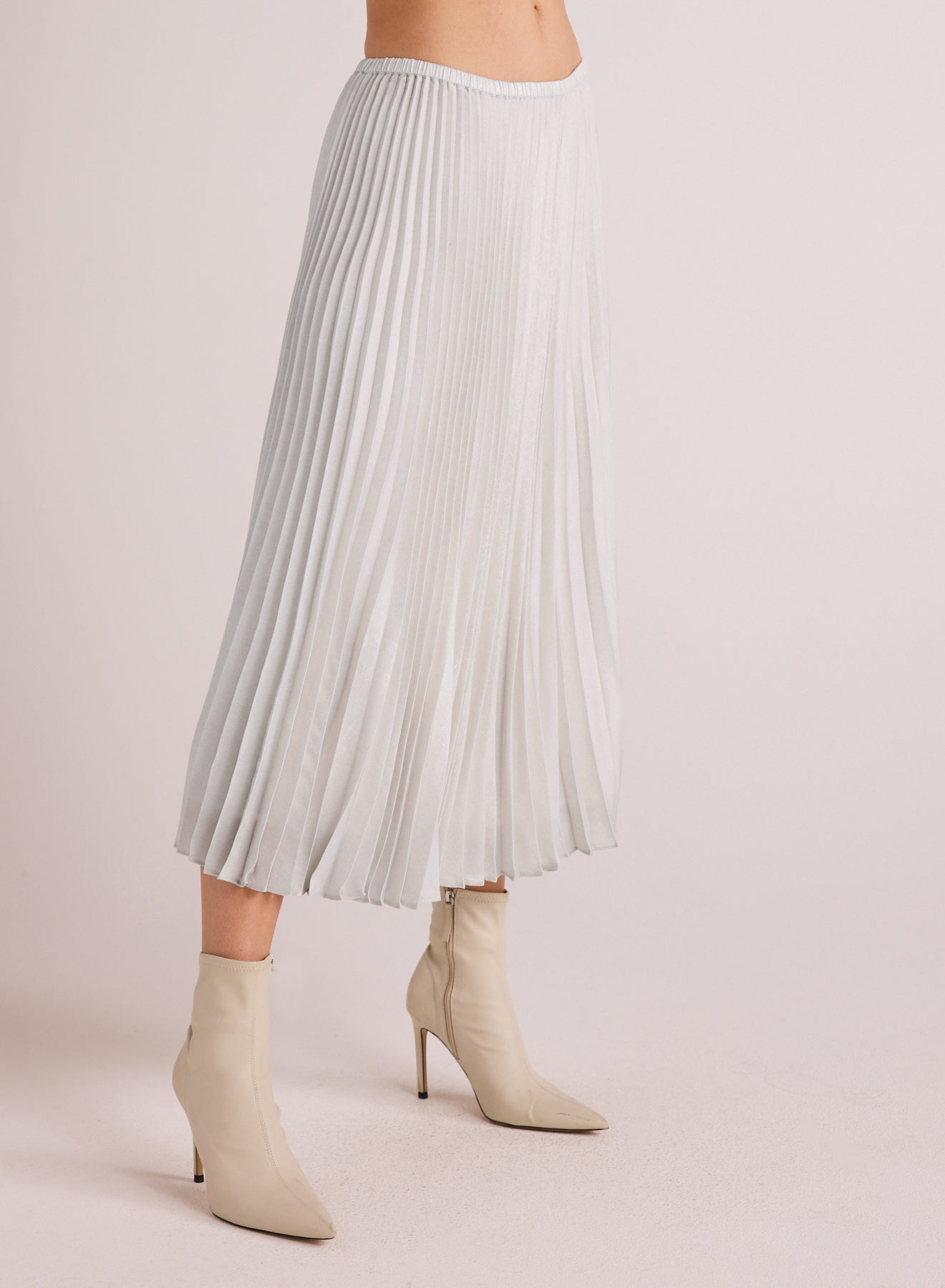 HAND PLEATED MIDI SKIRT