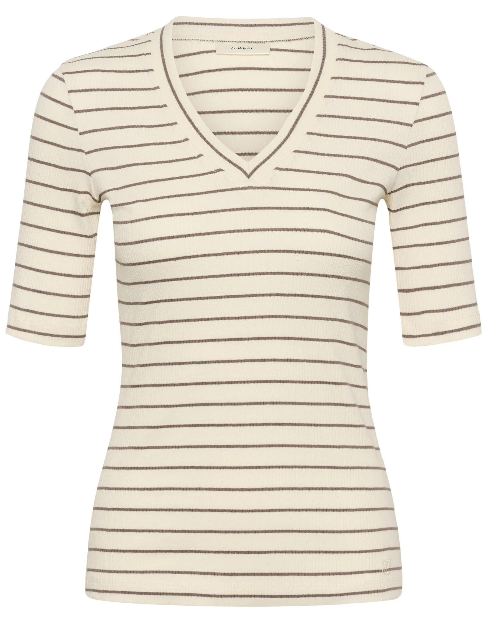 DAGNA STRIPED V T-SHIRT