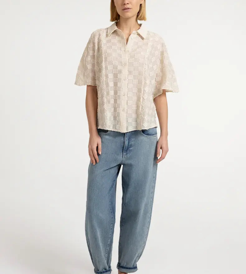 JACQUARD BLOUSE SS