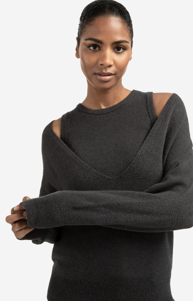 DEEP V NECK SWEATER
