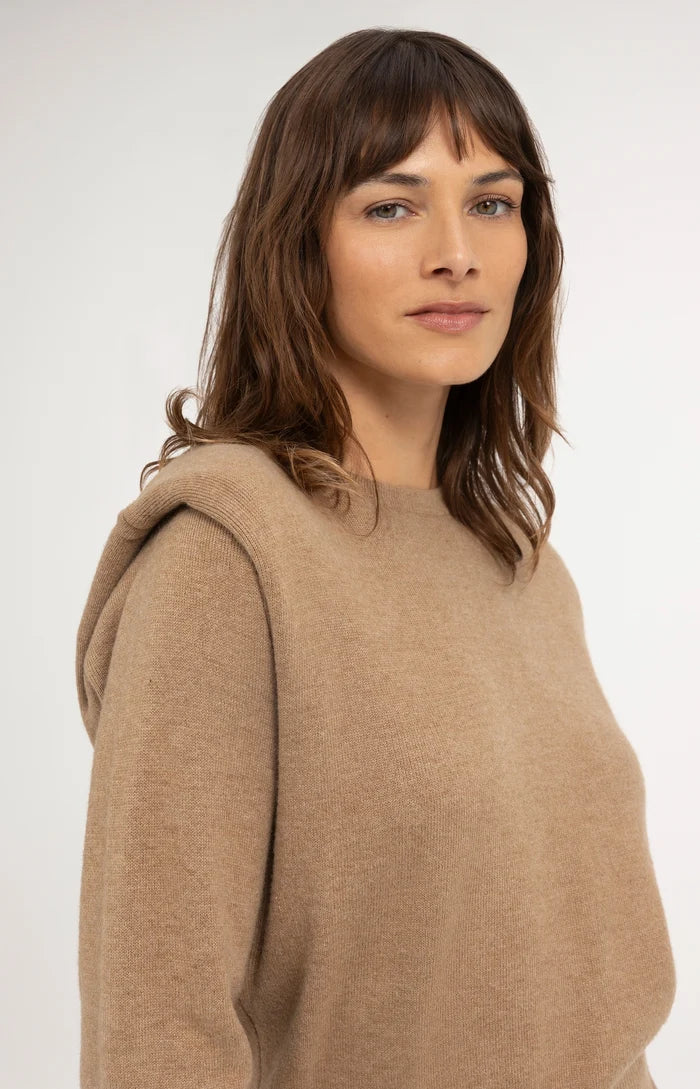 KNITTED SWEATER W SHOULDER DETAIL