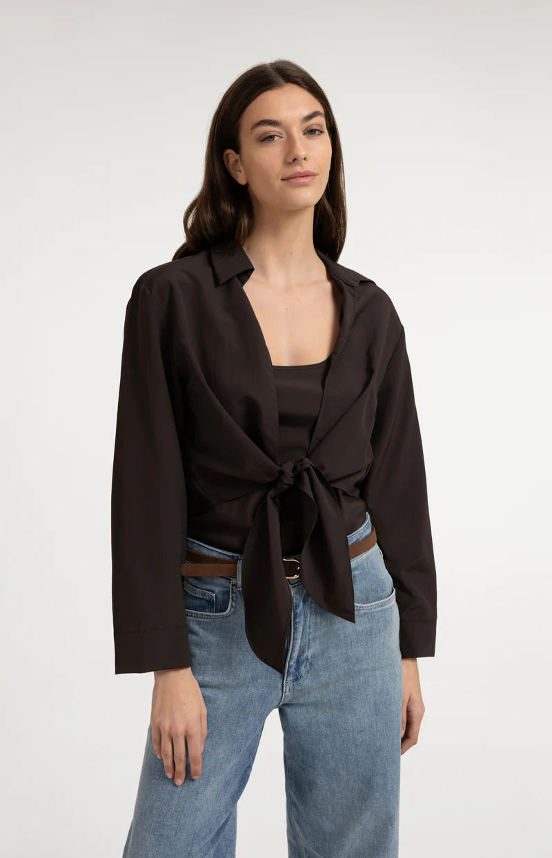 TWIN SET KNOTTED BLOUSE AND SINGLET