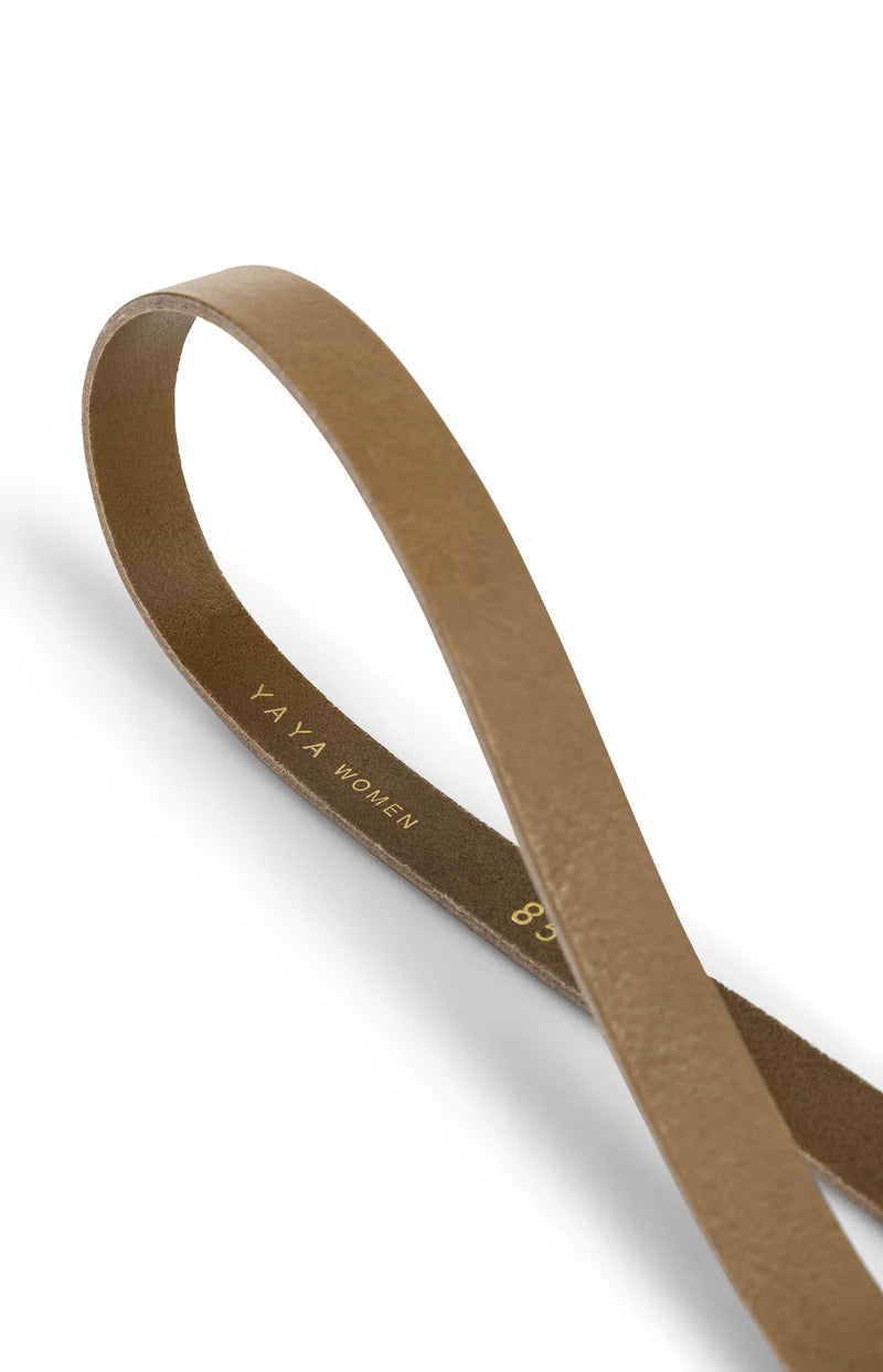 LEATHER BELT WITH MOON BUCKLE