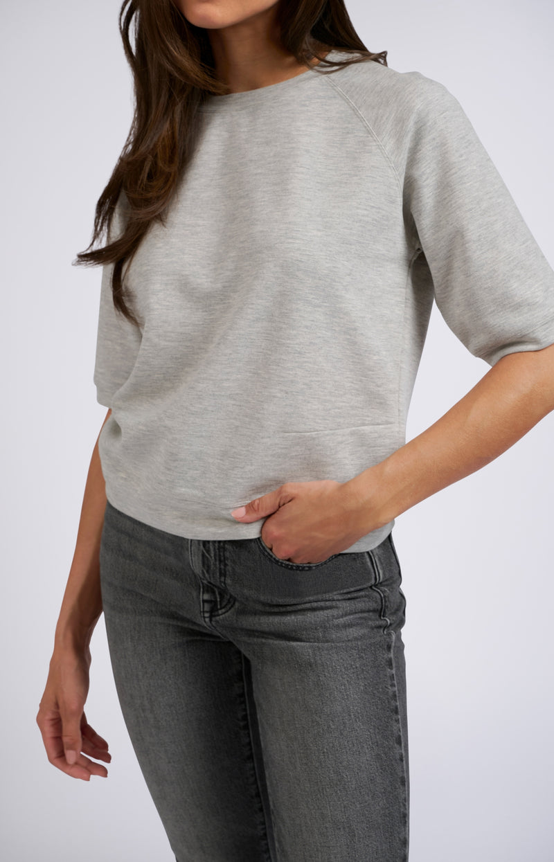 SHORT SLEEVE SWEATSHIRT