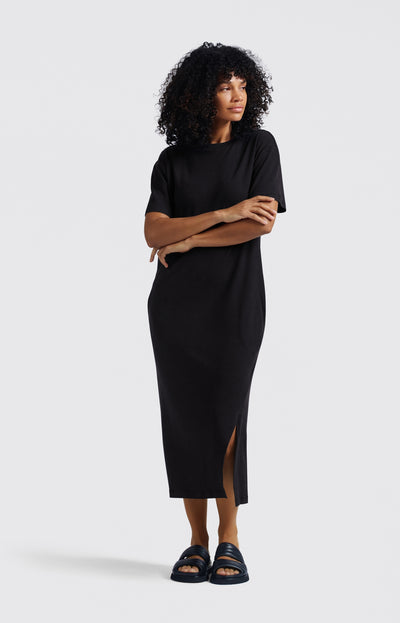 LINEN BLEND T-SHIRT DRESS