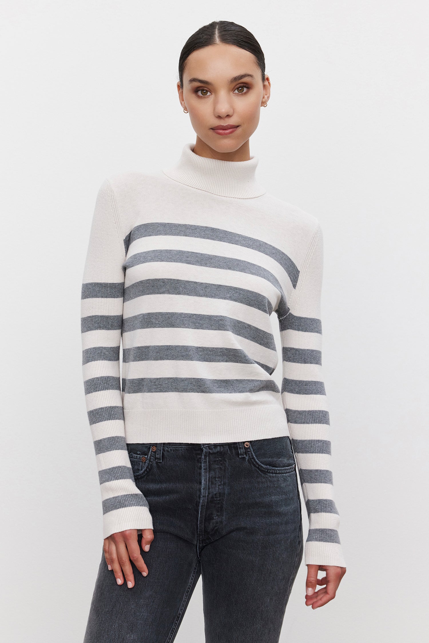 KORIE DS LUX COTTON CASHMERE MOCK NECK