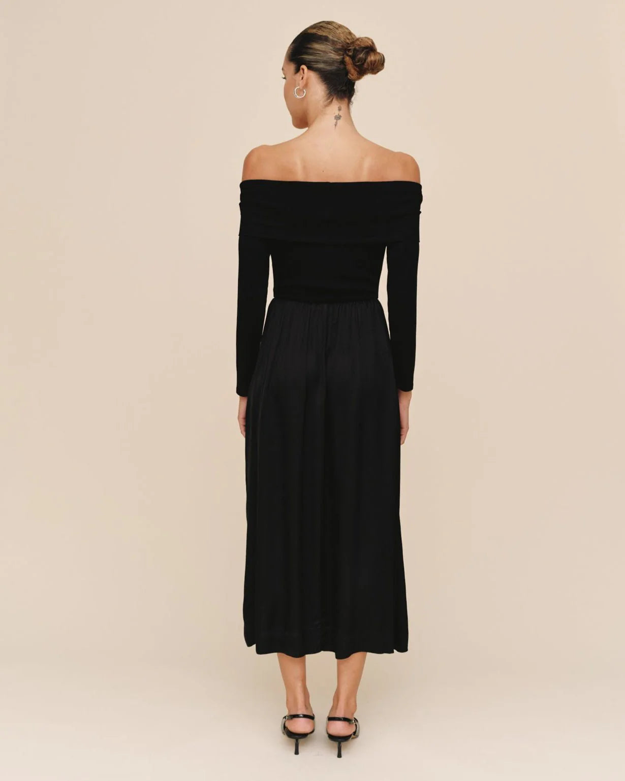 BRACELET LENGTH OFF SHOULDER DRESS