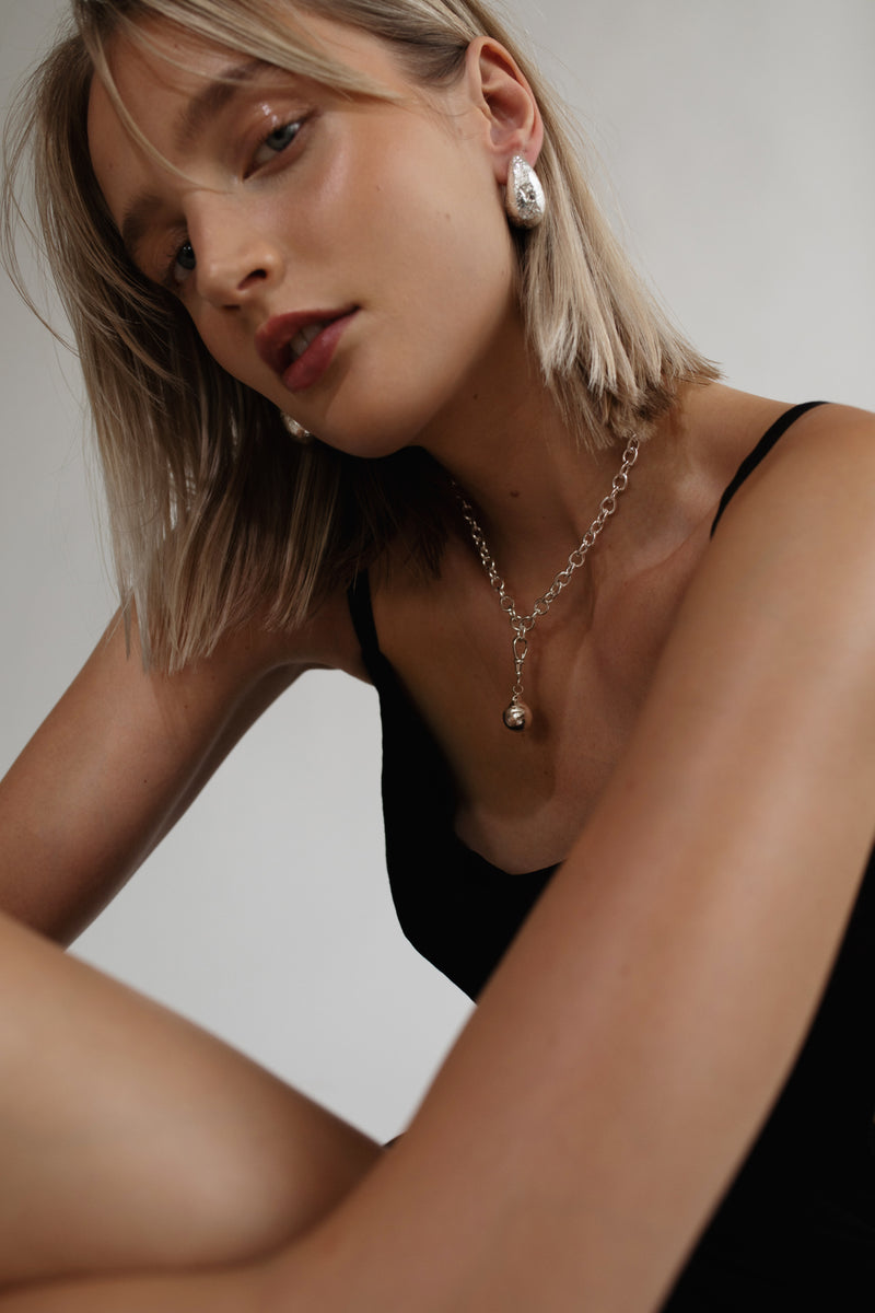 BAIA CANNONE EARRINGS SILVER