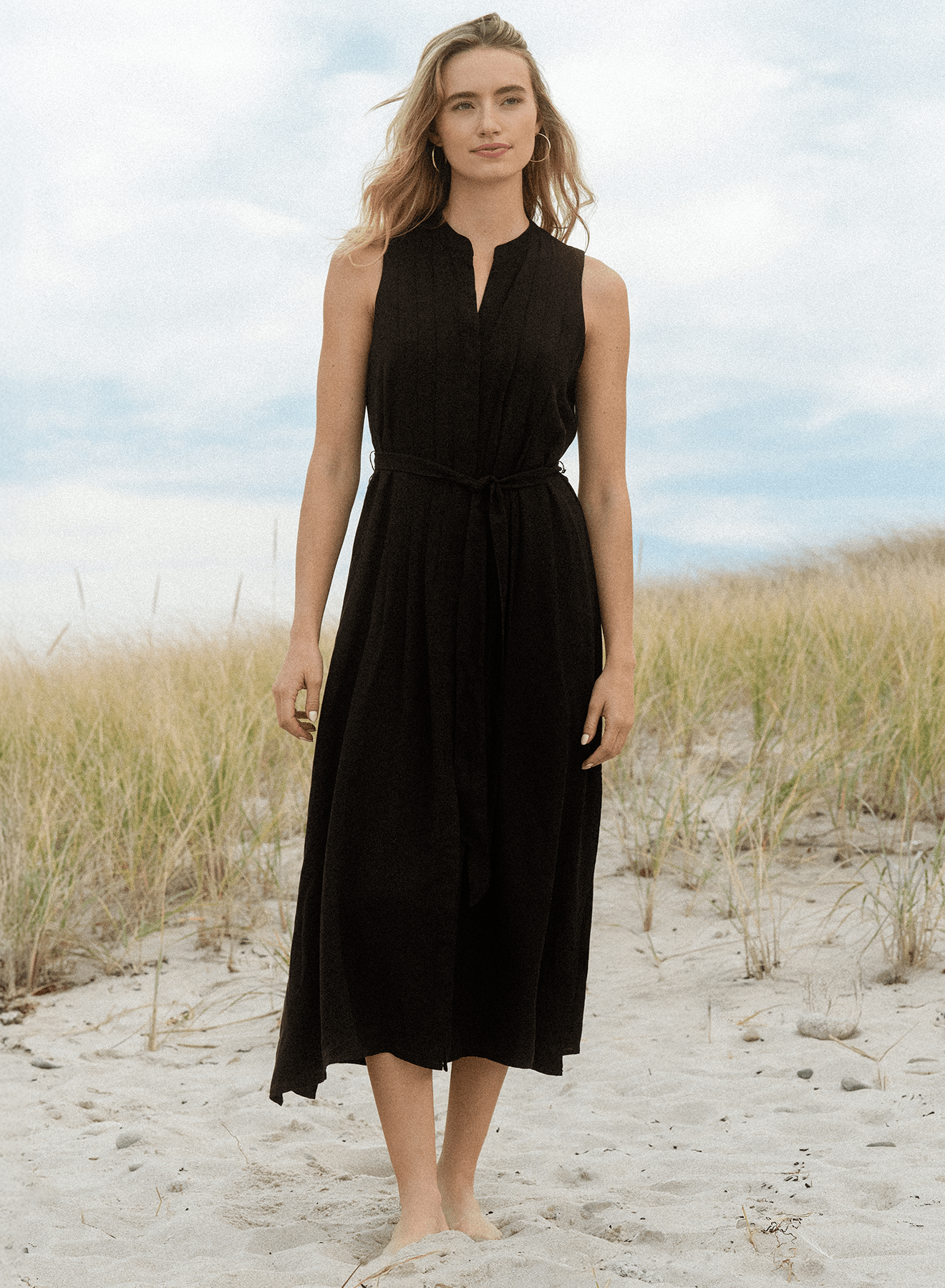 PINTUCK MAXI DRESS