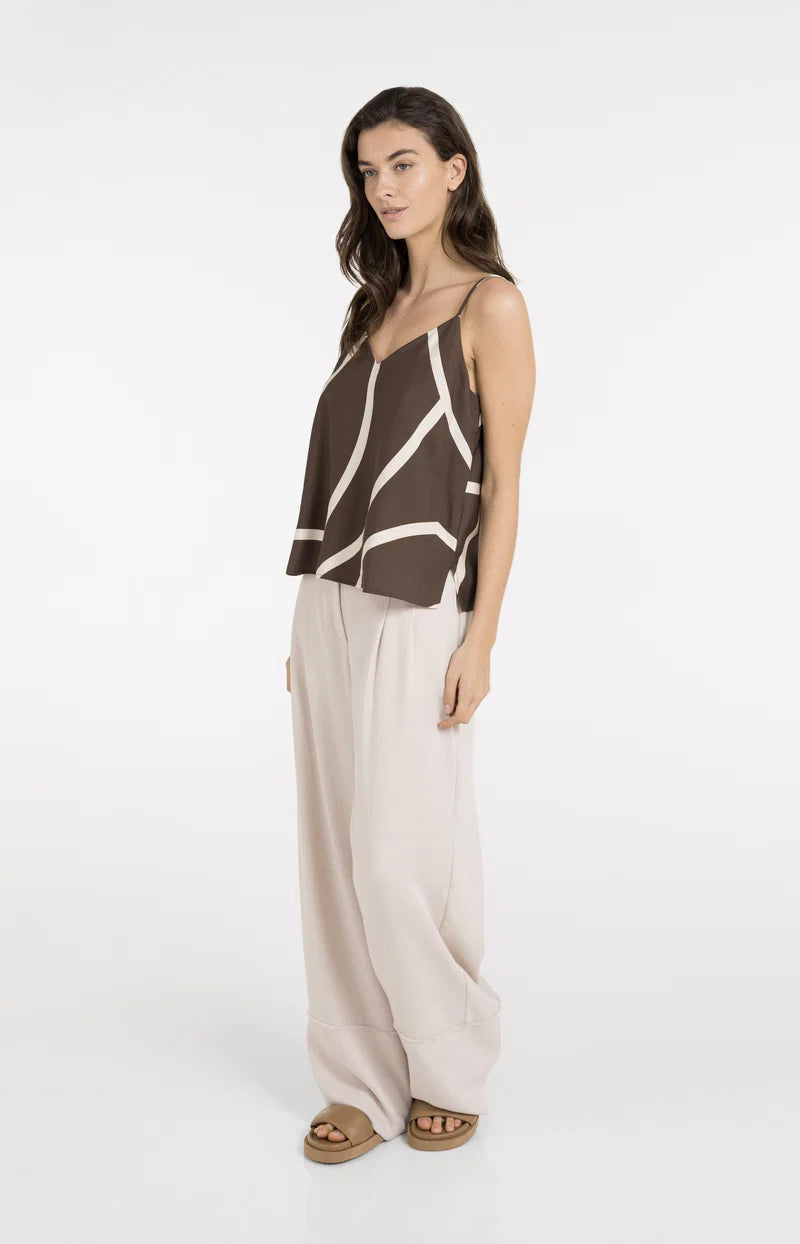 PRINTED V-NECK SINGLET