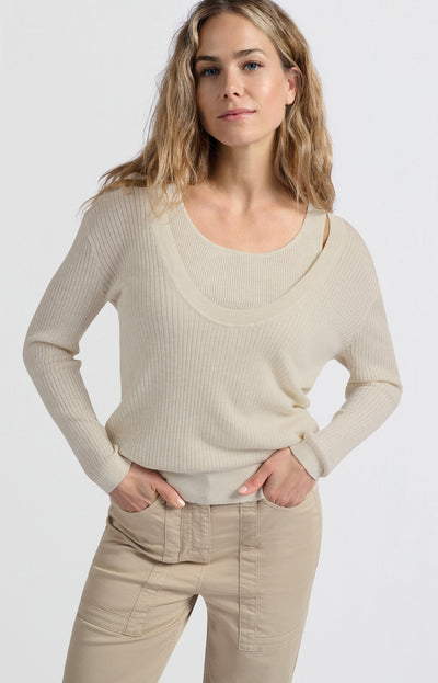 ROUND RIB SWEATER W/ TANK