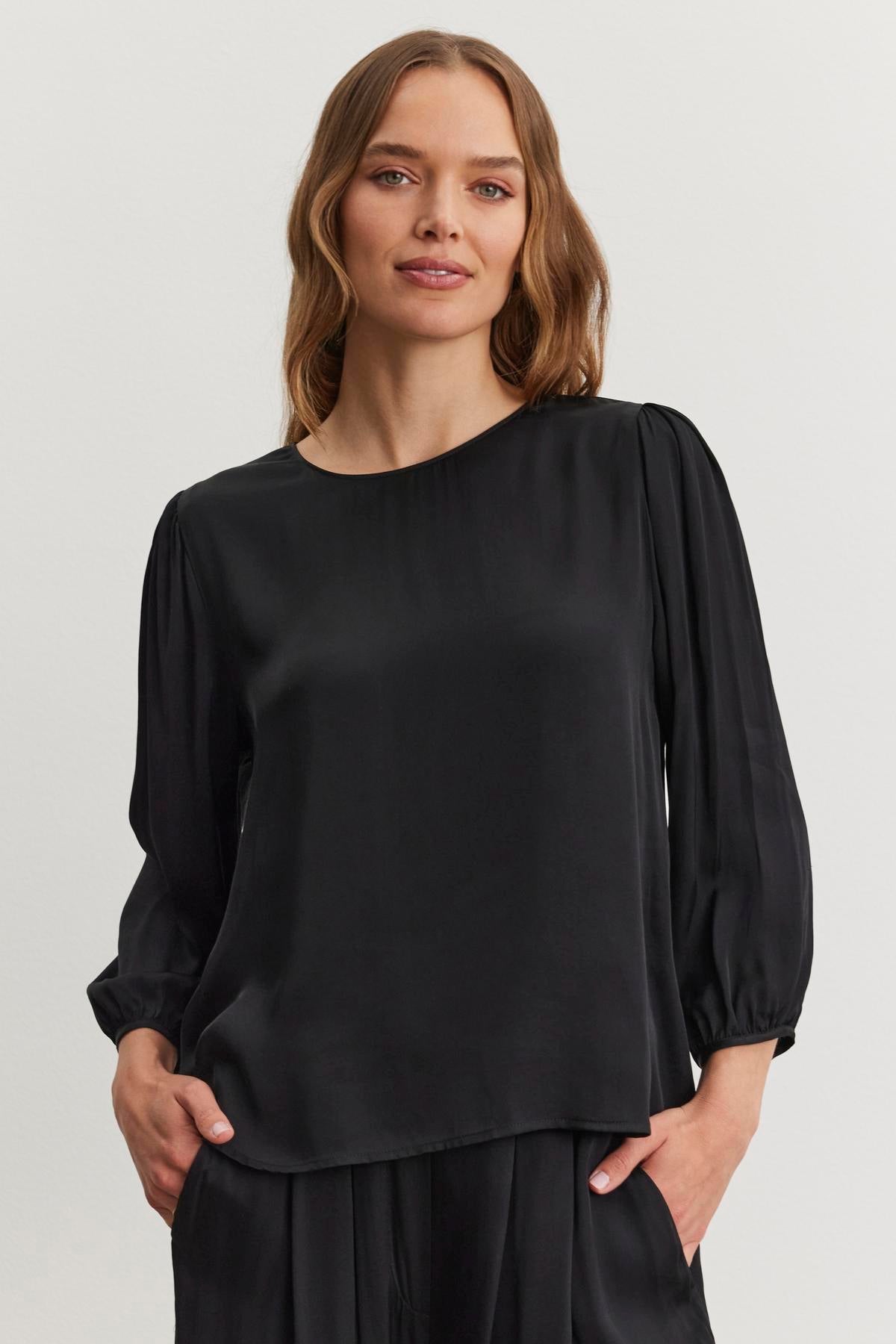 ESME06 SATIN VISCOSE TOP