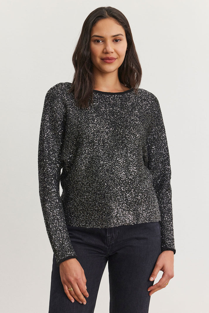 OPALINE06 DS SEQUIN KNITS SWEATER