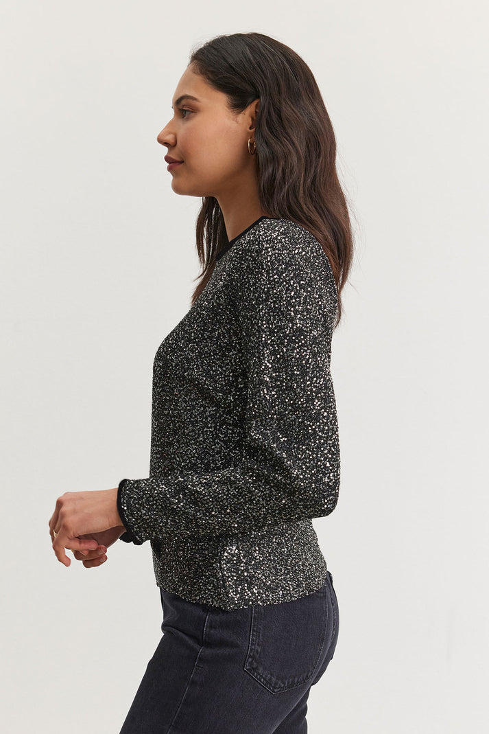 OPALINE06 DS SEQUIN KNITS SWEATER