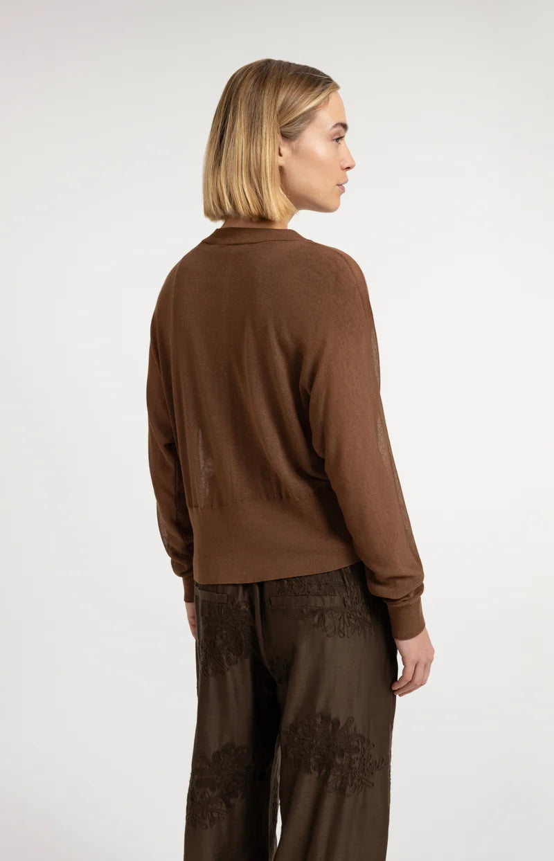 SHEER BATWING KNIT CARDIGAN W TANK TOP