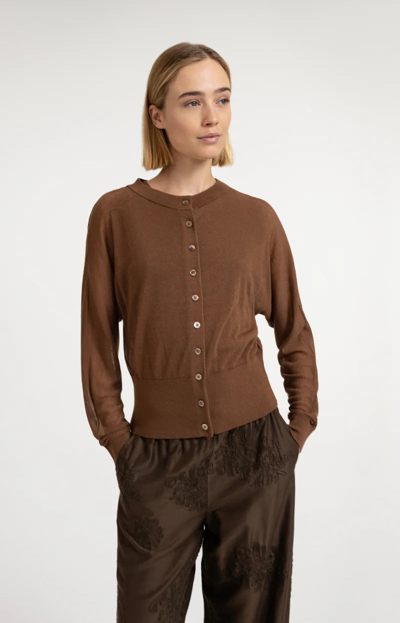 SHEER BATWING KNIT CARDIGAN W TANK TOP
