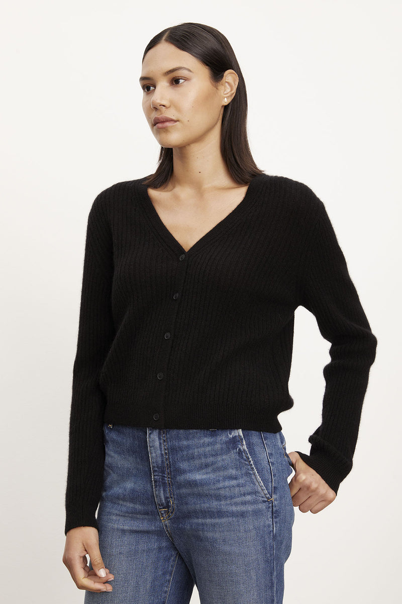 CORALIE06 DS SHEER CASHMERE CARDIGAN