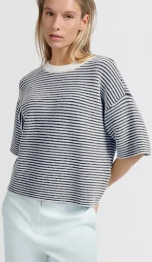 FLUFFY SS STRIPE SWEATER