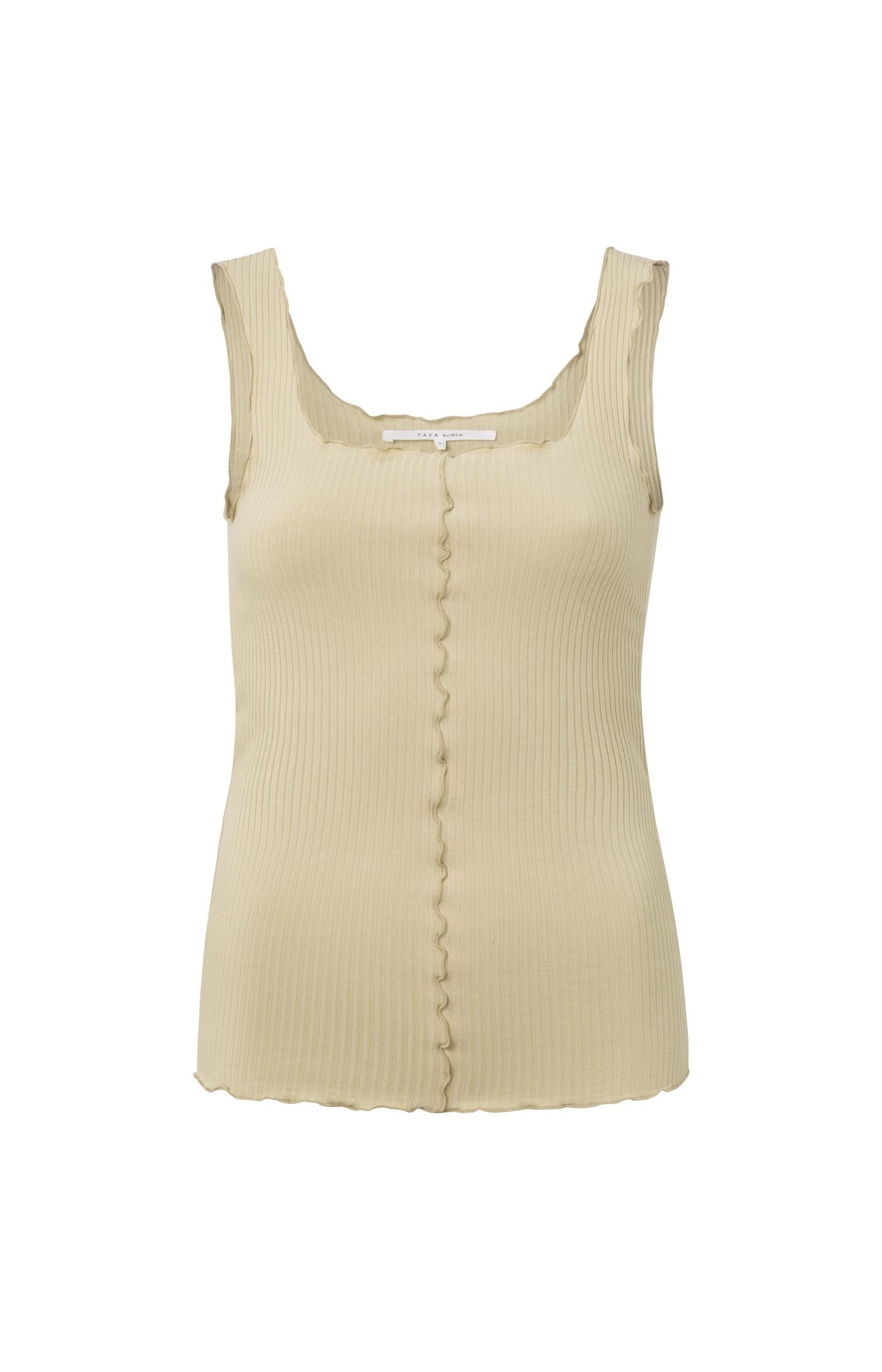 SINGLET WITH FRILLED SEAMS