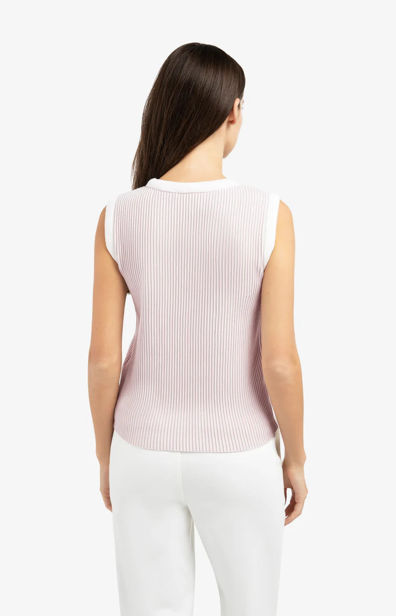 SLEEVELESS RIB SWEATER