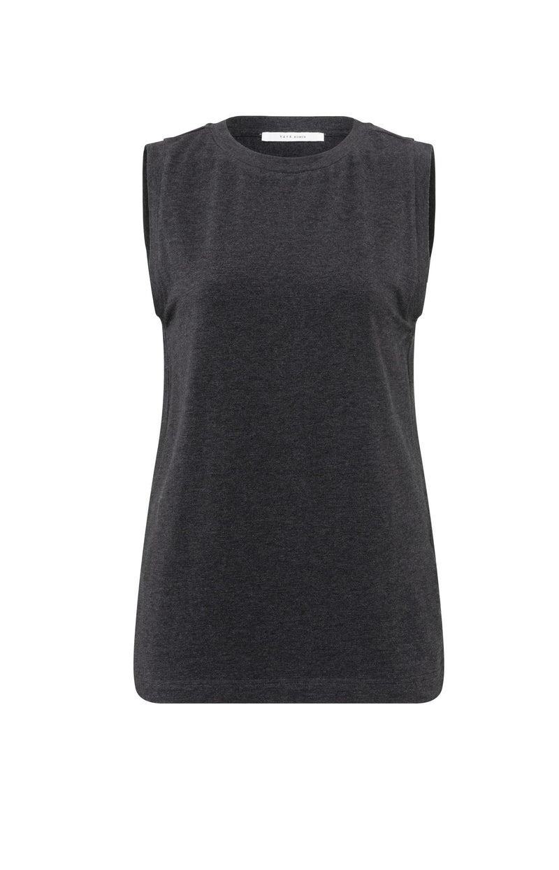 SLEEVELESS ROUND NECK TOP