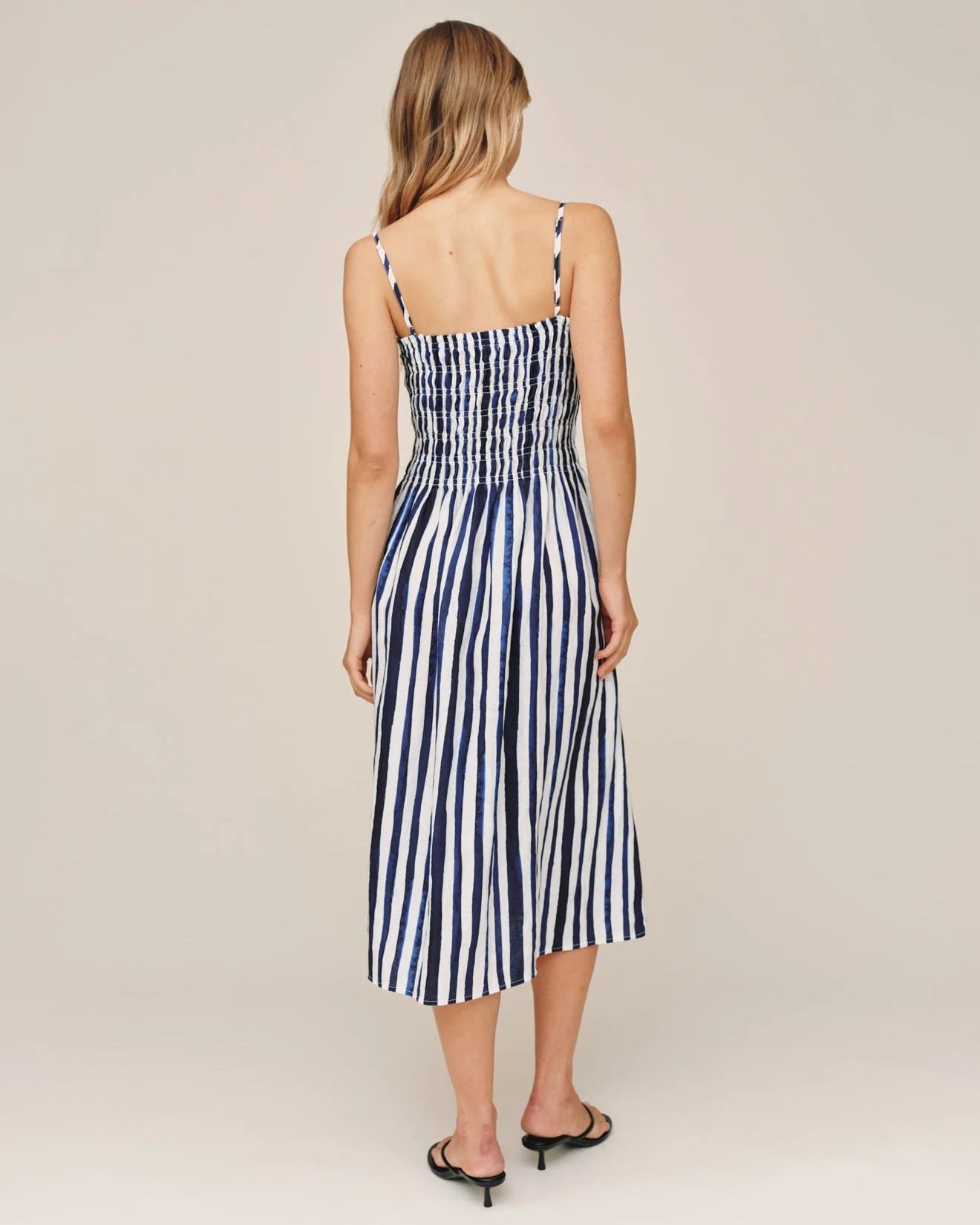 SMOCKED MIDI DRESS