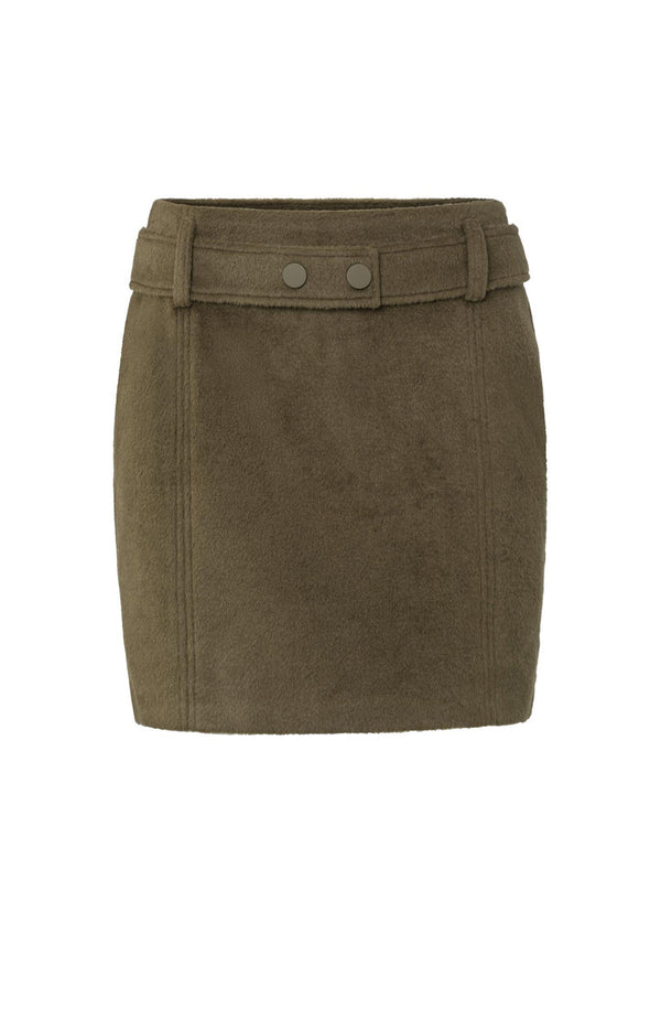 SOFT MINI SKIRT W BELT AND SNAP BUTTONS